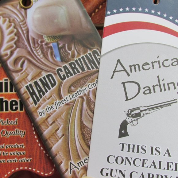 American Darling Large Conceal Carry Fringe Bag Hand Tooled Sunflowers - Picture 7 of 9